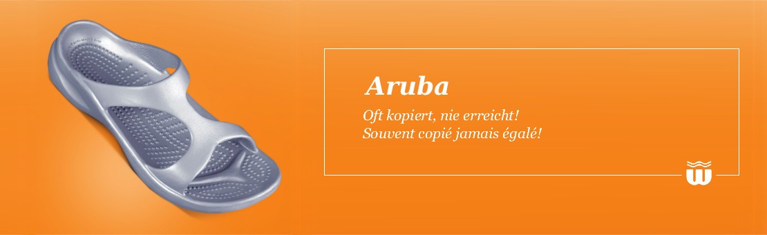 Aruba - La chaussure à la mode pour femmes et hommes à mettre chez soi et au travail.